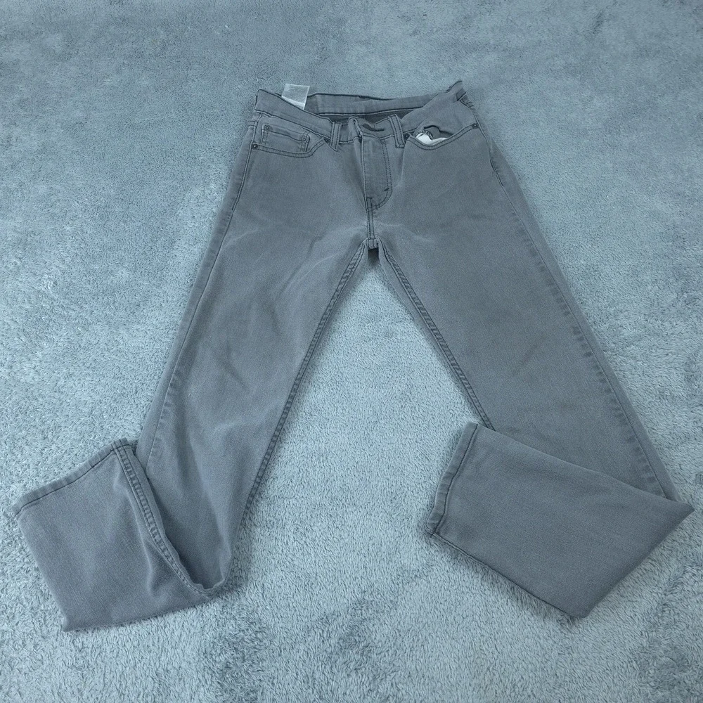 Levis 511 Jeans Mens 29x30 Gray Slim Tapered Charcoal Wash Denim Tag 29x32